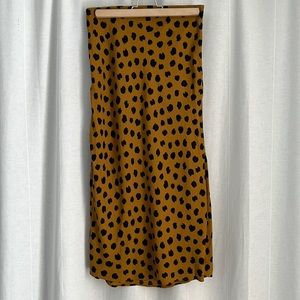 Madewell Midi Slip Skirt in Painted Spots Size 2